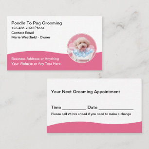 Cartes de visite branchés culte chien Grooming