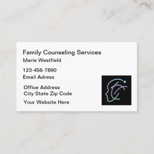 Cartes de visite brillantes pour conseil familial