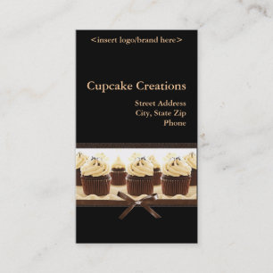 Cartes de visite Brown et noirs de petit gâteau