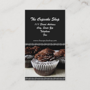 Cartes de visite Brown et noirs de petit gâteau