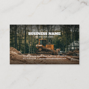 Cartes de visite Bulldozer personnalisables