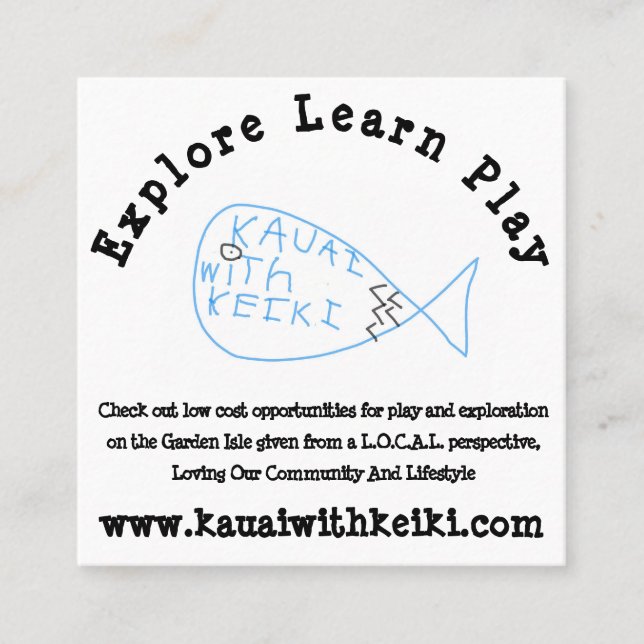 Cartes de visite carrés (Devant)