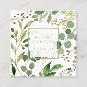 Cartes de visite Carrés de printemps de verdure m