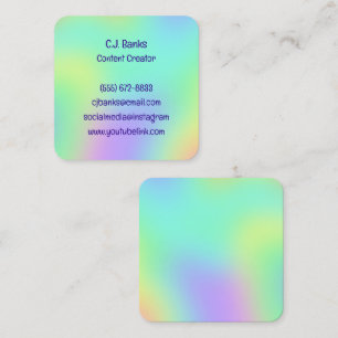 Cartes de visite Carrés Rainbow Gradient