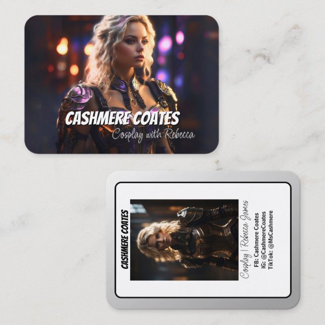 Cartes de visite | Cartes commerciales Cosplay per (Devant / Derrière)