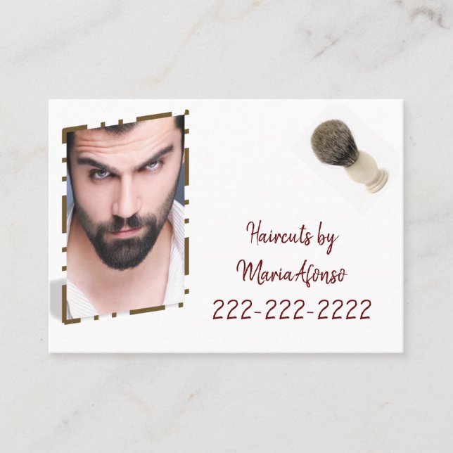 Cartes de visite, Cartes de visite Barbershop (Devant)