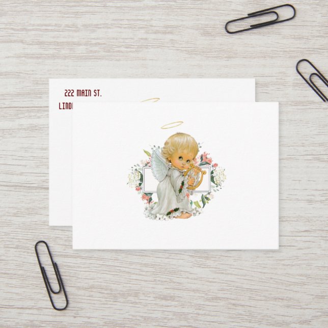 Cartes de visite, Cartes de visite de garderies (Devant/Arrière en situation)