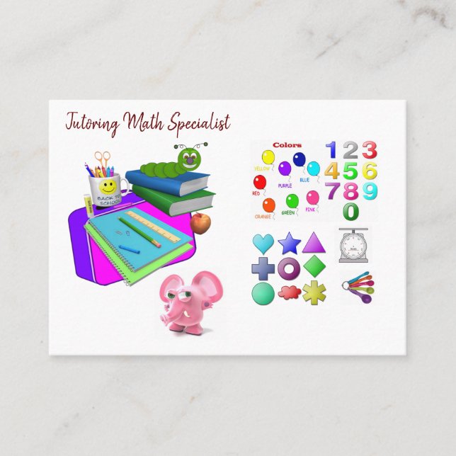 Cartes de visite, Cartes de visite de l'enseigneme (Devant)