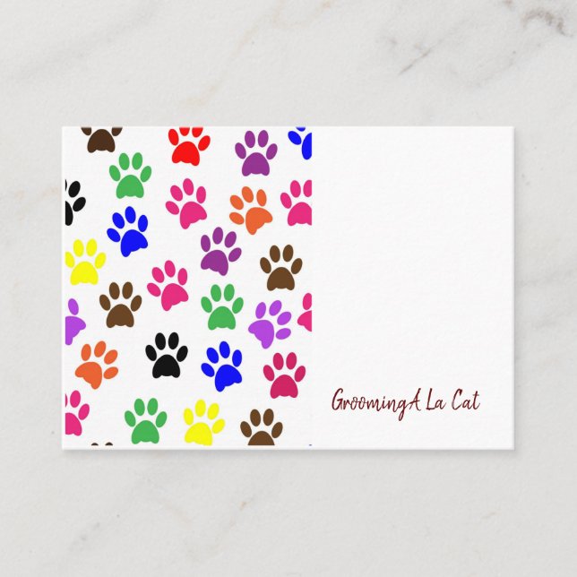 Cartes de visite, Cartes de visite de pattes de ch (Devant)