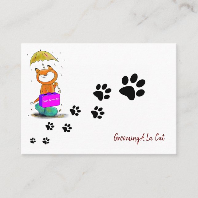 Cartes de visite, Cartes de visite de pattes de ch (Devant)