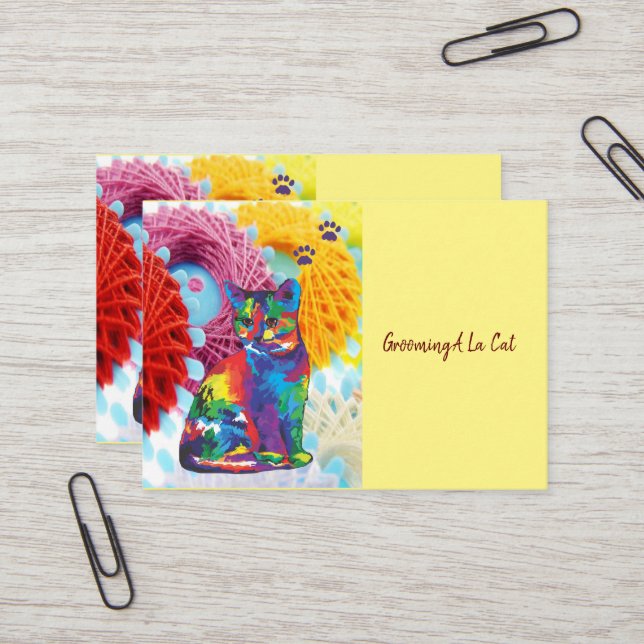 Cartes de visite, Cartes de visite de pattes de ch (Devant/Arrière en situation)