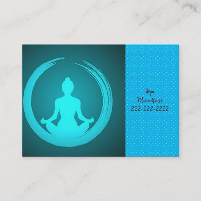 Cartes de visite, Cartes de visite de yoga (Devant)