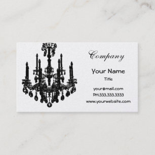Cartes de visite chic de lustre