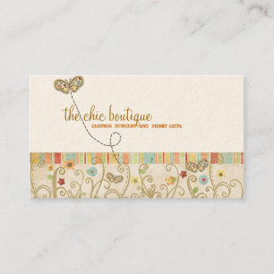 Cartes de visite chics de boutique