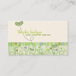 Cartes de visite chics de boutique