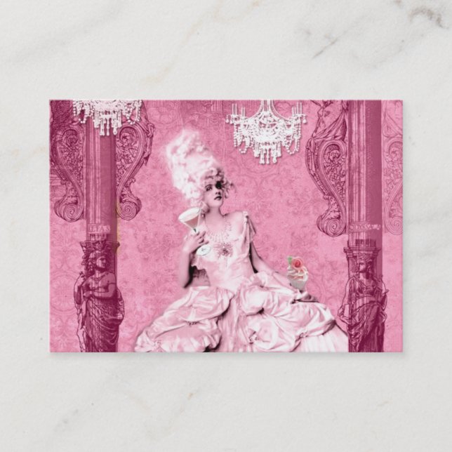 Cartes de visite chics de couture de Marie (Devant)