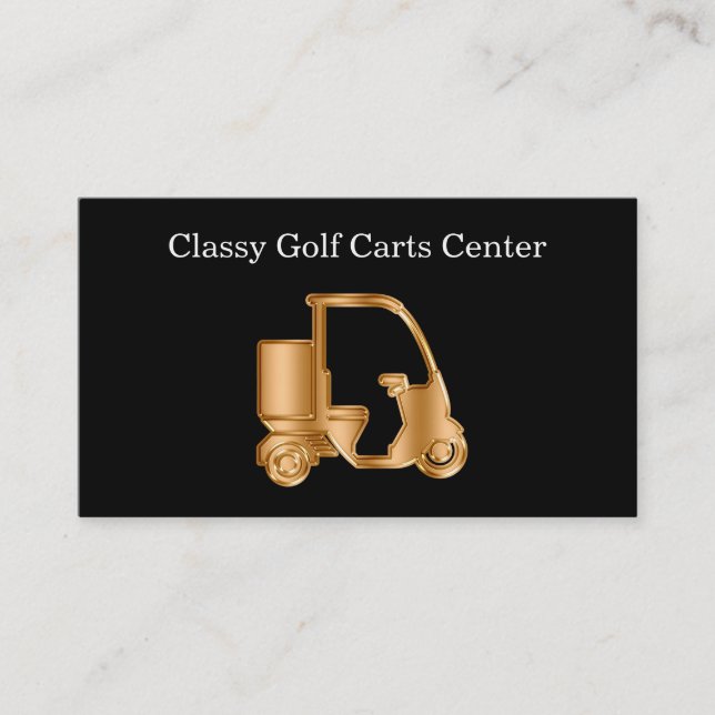 Cartes de visite chics de golf (Devant)
