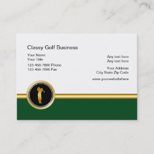 Cartes de visite chics de golf
