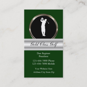 Cartes de visite chics de golf