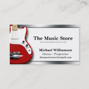Cartes de visite chics de Music Store