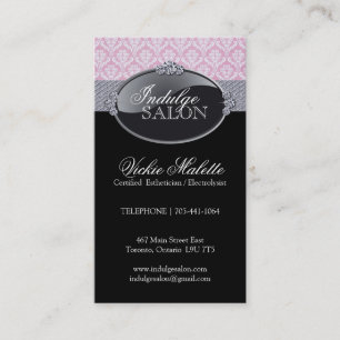 Cartes de visite chics de salon et de spa