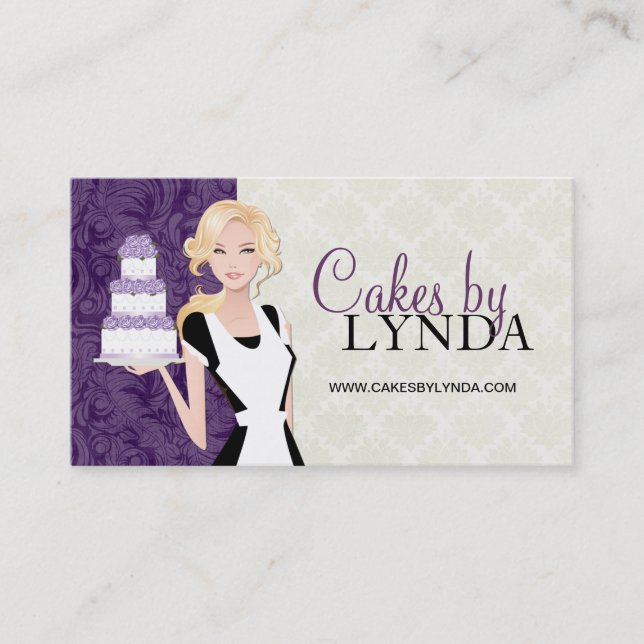 Cartes de visite chics et élégants de boulangerie (Devant)