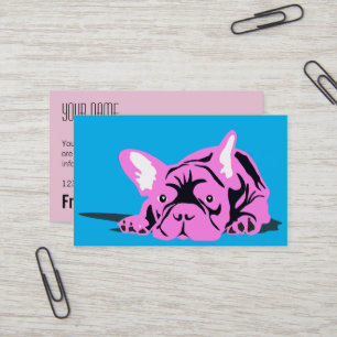 Cartes de visite Chien Bouledogue Français p b