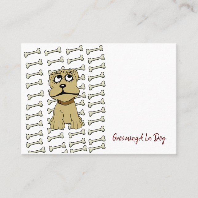 Cartes de visite, Chiens en Grooming Paws Carte de (Devant)