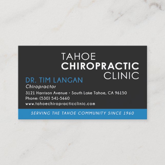 Cartes de visite chiropraticiens - TL personnalisé (Devant)