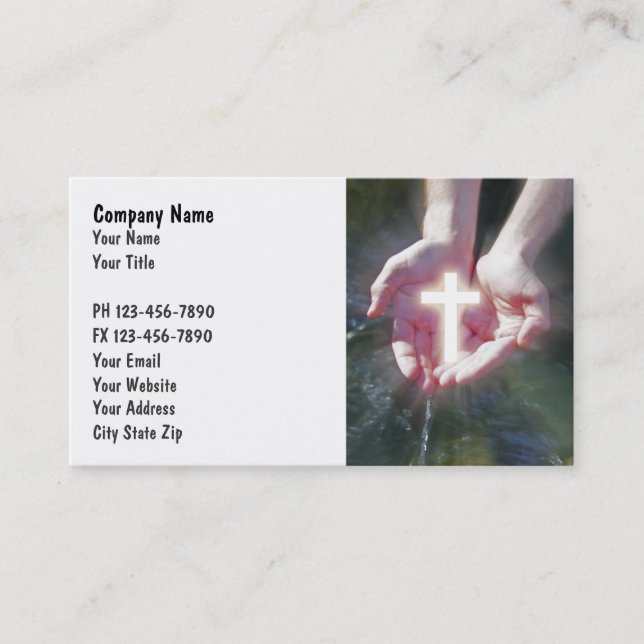 Cartes de visite chrétiens (Devant)