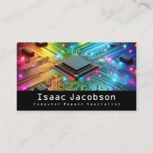 Cartes de visite Circuit imprimé Arc-en-ciel High