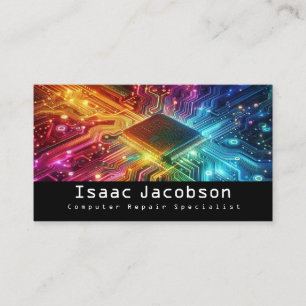 Cartes de visite Circuit imprimé Arc-en-ciel High