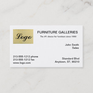 Cartes de visite classiques avec logo beige