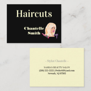 Cartes de visite, Coiffeur Salon de beauté Coupes