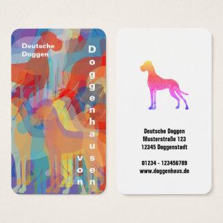 Cartes de visite colorées pour élevage de Dogues A