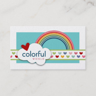 Cartes de visite colorés du monde