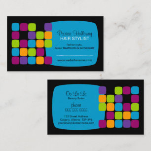 Cartes de visite colorés et audacieux de carrés