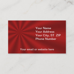 Cartes de visite colorés Red Starburst