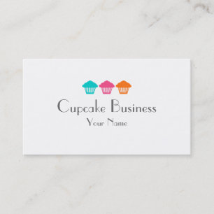 Cartes de visite colorés simples de boulangerie d