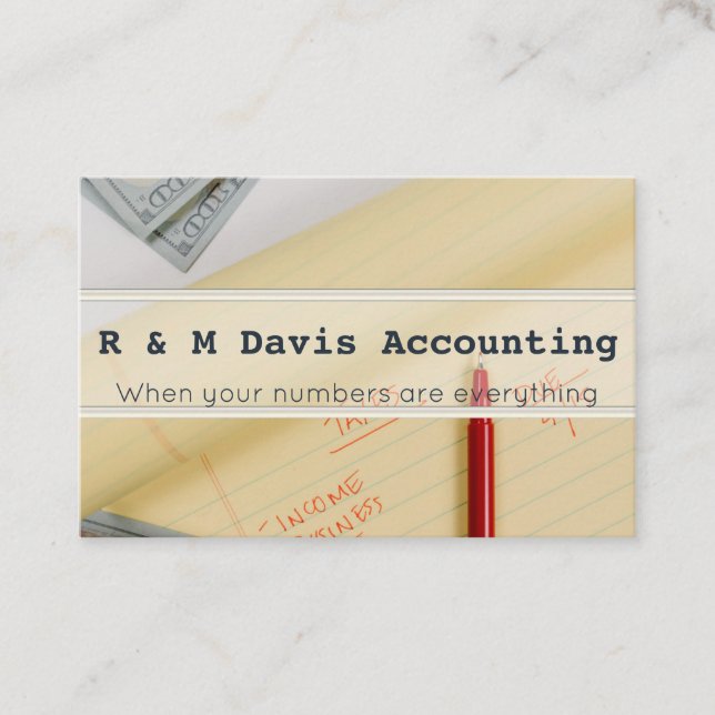 Cartes de visite comptables (Devant)