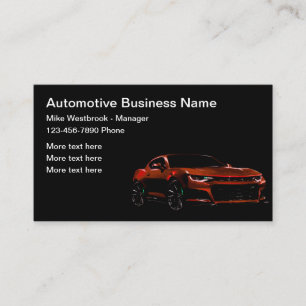 Cartes de visite Cool de thème automobile moderne