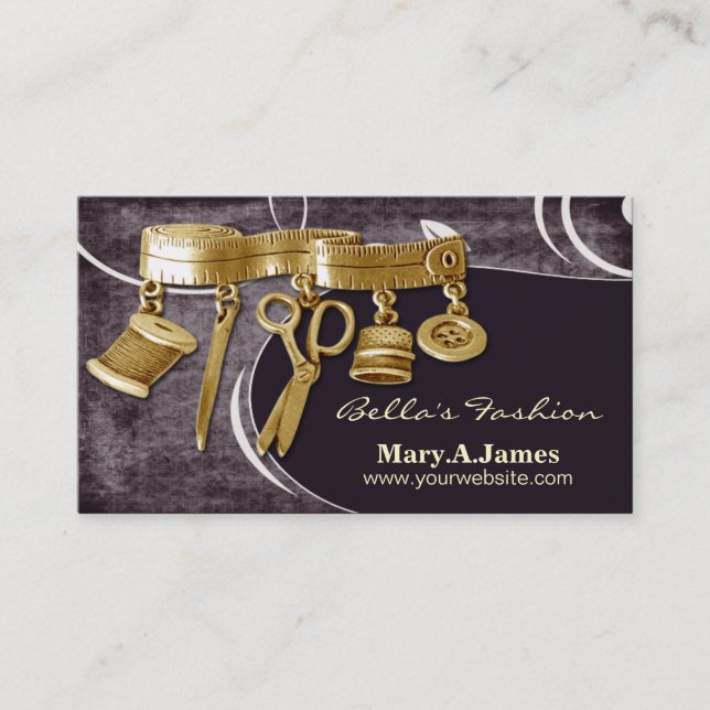 cartes de visite couturiers vintages (Devant)