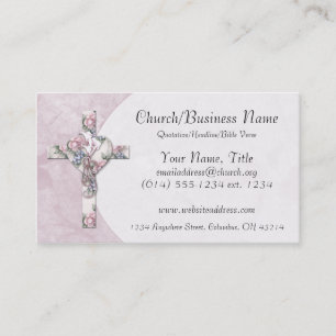 Cartes de visite : Croix du Coeur Floral