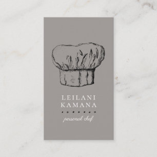 Cartes de visite culinaires de casquette de chef