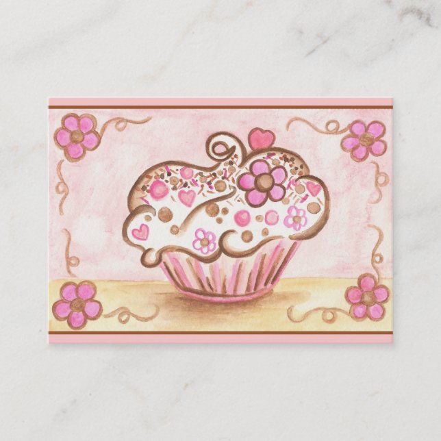 Cartes de visite Cupcake (Devant)