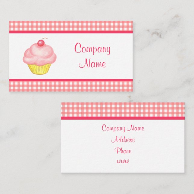 Cartes de visite Cupcake (Devant / Derrière)