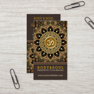 Cartes de visite curatifs de yoga de batik de la