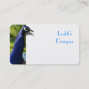 Cartes de visite customisés bleu Peacock de qualit