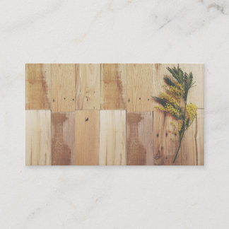 Cartes de visite d'acacia et en bois