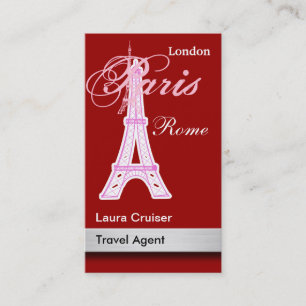 Cartes de visite d'agent de voyage